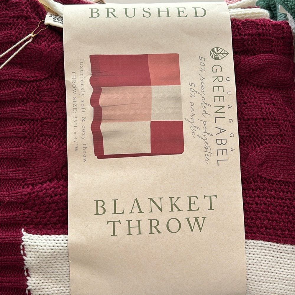 Quagga Greenlabel throw made from recycled materials 56” x 47”